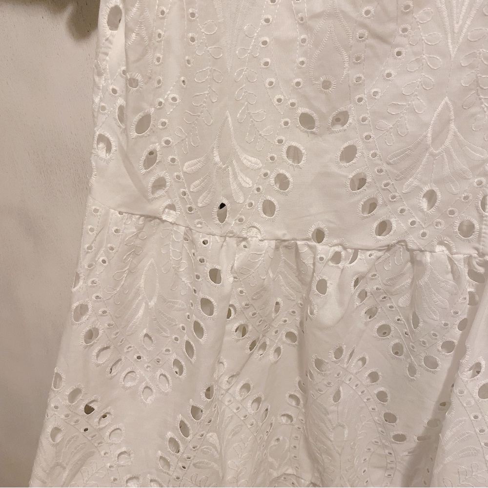 Shein White Eyelet Midi Dress - Picture 8 of 11